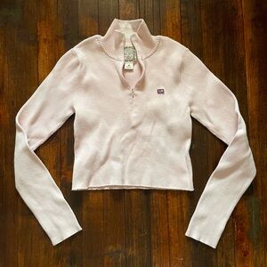 Ralph Lauren Polo Jeans crop long sleeve pink sweater medium m